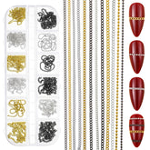 JIYIN gold metal nail chains on nails for chic DIY manicure