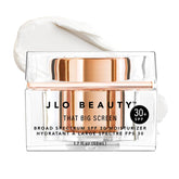 JLO BEAUTY SPF30 moisturizer jar conveys daily protection and dewy hydration.