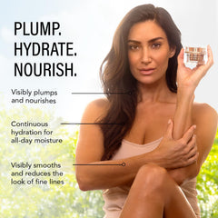 JLO BEAUTY Olive Complex closeup highlighting lasting hydration without heaviness.