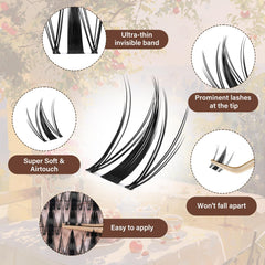 JMS&JMS invisible-band-lashes-0-05mm offer lightweight wear for comfortable daily use.