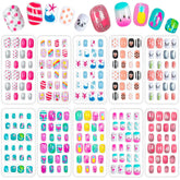 JOAOYO 10-box kids fake nails display for quick at-home art