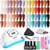 JODSONE 36-pcs gel nail kit front view with colorful bottles for at-home manicure.
