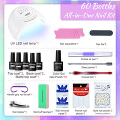 JODSONE glitter color gel polish bottles offer vibrant sparkle for party looks.