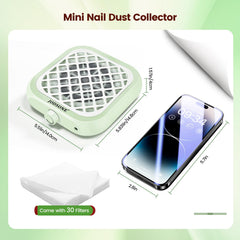 JODSONE 6000RPM mini nail dust collector back venting enhances continuous cooling.