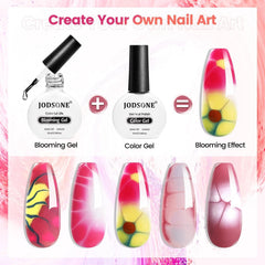 JODSONE Blooming Gel floral nails with subtle diffusion