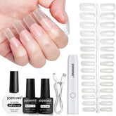 JODSONE clear nail tips full cover set for natural looking extensions