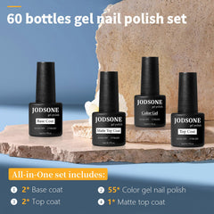 JODSONE color gel bottles close-up showing vibrant shades for all seasons