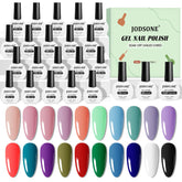 JODSONE gel nail polish 20-color collection swatches for versatile DIY manicures