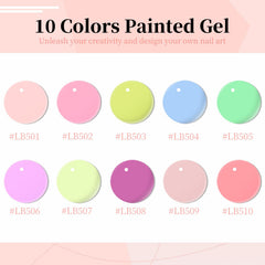 JODSONE nail-art gel liner with built-in thin brush closeup for fine lines.