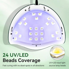 JODSONE nail lamp with auto sensor capturing hands entering the chamber.