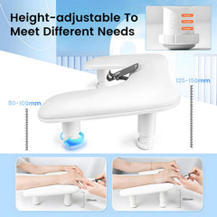 JODSONE manicure arm rest tilt-adjustable for personalized height during nail sessions