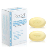 JOESOEF Sulfur Soap bar closeup for pore cleansing and balanced skin.