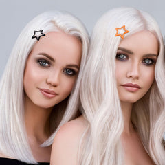 Joez Wonderful star hair clip on bangs demonstrates secure, non-slip hold.