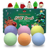 Jofan Christmas bath bombs six-pack, ideal for gifting and festive bath time
