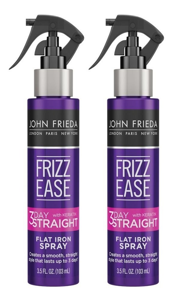 John Frieda Frizz-Ease 3 Day Straight spray bottle delivers long-lasting straightness.