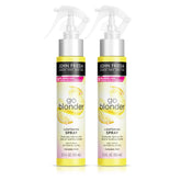John Frieda Go Blonder Lightening Spray bottle front shows gradual lightening