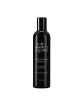 John Masters Organics Daily Nourishing Shampoo lavender bottle pour offers gentle cleansing