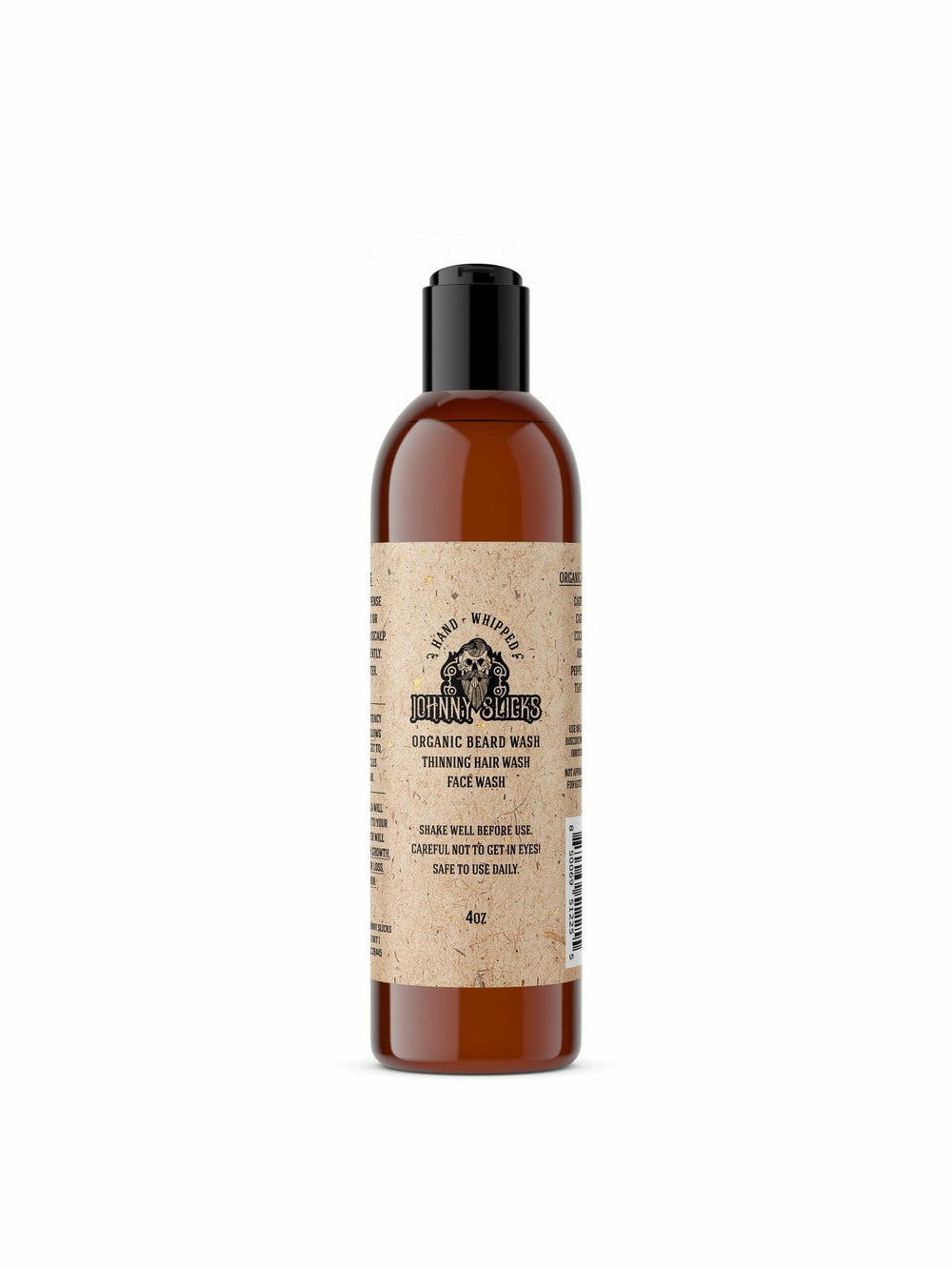 Johnny Slicks beard wash texture shows light, easy-lather cleansing for beard and skin.