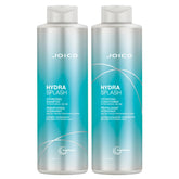 Joico HydraSplash shampoo bottle pour showing lightweight hydration for fine hair