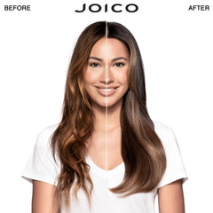 Joico K-pak Color Therapy shampoo lather closeup highlights rich cleansing without stripping color