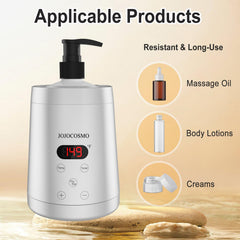 JOJOCOSMO massage oil warmer LCD display enables precise temperature control