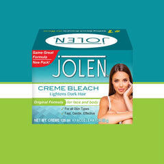 Jolen Creme Bleach Original 125ml box contents displayed for easy at-home lightening.