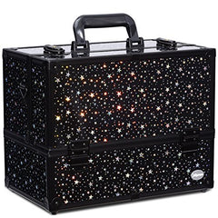 Joligrace makeup case star-pattern front view for easy cosmetics organization on the go