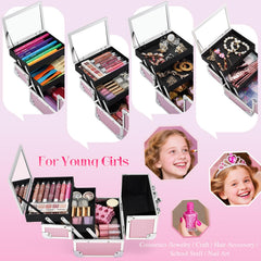 Joligrace makeup travel box with open mirror for quick makeup checks