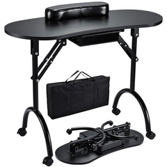 Joligrace manicure table tabletop-drawer-setup keeps tools organized during sessions