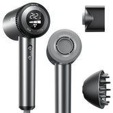 The Jolitoi ionic technology hair dryer smooths hair and reduces frizz for a glossy finish.