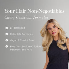 Jon Renau Fiber Love wig application scene highlighting lightweight conditioning for daily wear.