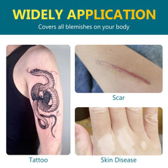 Josera Tattoo Cover Up Patch applied on skin shows natural-toned concealment.