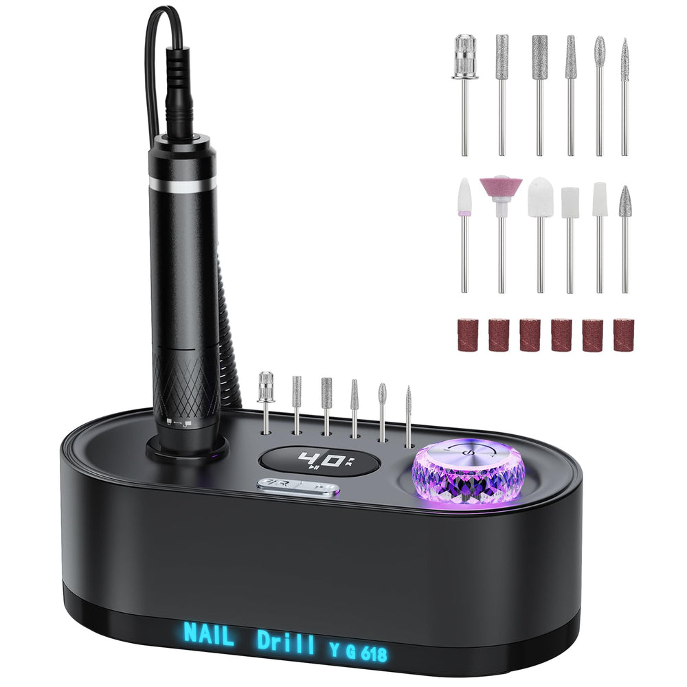 JOSGLOI electric nail drill 40000rpm motor for smooth shaping and efficiency