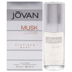 Jovan Platinum Musk EDC spray bottle designed for daily wear and confident evenings.