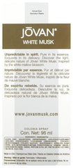 Jovan White Musk flacon-detail shows soft musk with subtle notes for daily use