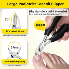 Jovareneo angled head nail clipper offers clear visibility for accurate trimming.