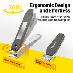 Jovareneo nail clipper set nail catcher keeps surfaces tidy during trimming