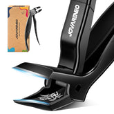 Jovareneo Toenail Clippers angled-head closeup show easy reach and reduced bending for seniors.