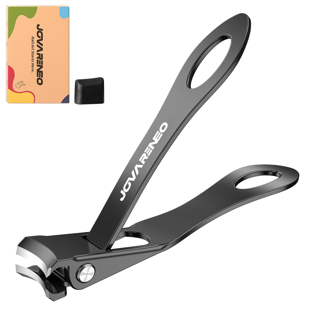 Jovareneo toenail clippers angled head in gold for easy reach and precision cuts.