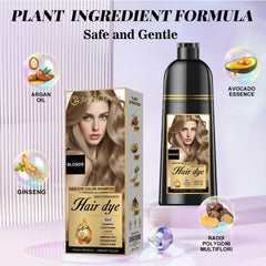 Joyful Young hair color depositing shampoo label highlights vegan, ammonia-free formula.