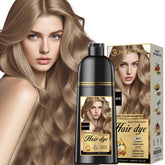 Joyful Young Hair Dye Shampoo bottle in medium blonde shade for quick gray coverage.