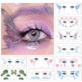 JoyfulGlam Glitter Fairy tattoos butterfly design for a sparkling party look