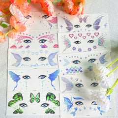 JoyfulGlam Glitter Fairy tattoos flower design for radiant party body art