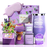 Joyvella lavender birthday gift set packaging elegant purple presentation for gifting