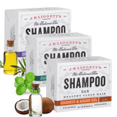 J.R.LIGGETT'S Tea Tree Shampoo Bar in hand demonstrates portable, all-natural cleansing