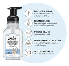 J.R. Watkins Ocean Breeze label emphasizes refreshing scent for a pleasant wash.