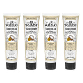 J.R. Watkins coconut hand cream tub close-up showing rich hydration for soft hands.