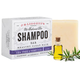 J.R.LIGGETT'S Tea Tree Shampoo Bar pour demonstrates easy cleansing for everyday hair care.
