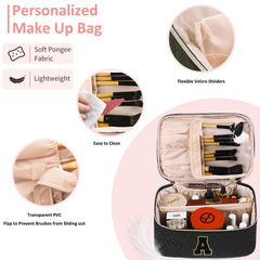 JRQCSJY quilted travel pouch offers stylish organization for cosmetics on trips.