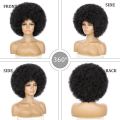 JSDshine kinky curly wig close-up shows texture and bounce
